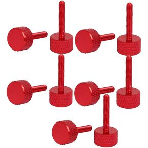 uxcell Computer PC Graphics Card M3x16mm Knurled Head Thumb Screws Wine Red 10pcs