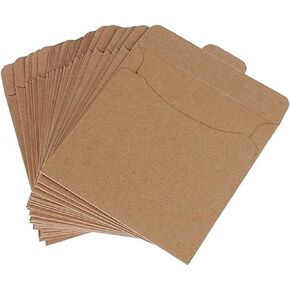 Mydio 50 Pack Kraft Paper DVD Envelopes Cardboard CD Sleeves