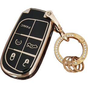 TAPAYICA For JEEP Key Cover Fit for Grand Cherokee Renegade Chrysler 200 300 Dodge RAM Durango Challenger