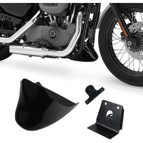 Espear Fairing Spoiler Cover for Harley Sportster XL 883 XL 1200 Motorcycle Front Spoiler Chin Fairing Lower 2004-2014 Black Motorcycle Engine Protection Cover