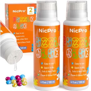 Nicpro Large Jigsaw Puzzle Glue 7oz / 210ml with Applicator, High Gloss & Quick Drying and Non-Toxic, Diamond Painting Sealer for Art Craft Puzzle 1000/2000/3000/5000 Pieces