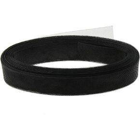 ZZHXSM Hard Horsehair Braid Braided Webbing 50 Yards 2 Inch Black Hard Polyester Horsehair Braid for Craft Item and DIY Wedding Decoration