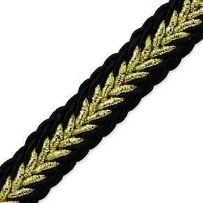 Trims by the Yard 5 Yards of Ares 3/8" Metallic Braid Trim, Gold