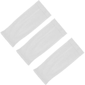 EZVING Arm Sleeves for Children, UV Cooling Warmer Protective Running Golf Driving Arm Cover UV Protective UPF 50 Kids Sports Fishing, Hiking Basketball Football Tattoo Sleeve (White 3 Pairs)