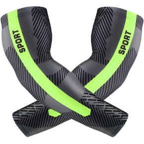 Sports Compression Arm Sleeves UV Sun Protection Cooling Arm Sleeves for Basketball Running Cycling for Men Women