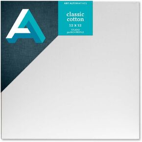 Art Alternatives Pre-Stretched Studio Canvas - 12"x12" - Single Canvas