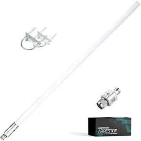 RAIGEN Helium Miner 5.8dbi Antenna LoRa 915 MHz Outdoor Lightning Arrestor Omni-Directional HNT Hotspot for Nebra, RAK, Bobcat, Syncrob, and Sensecap [Cables Sold Separately] (5.8 dbi)