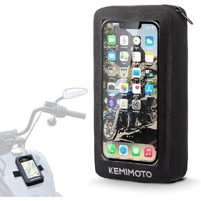 KEMIMOTO Motorcycle Waterproof Tank Bag,8 Strong Adsorption Snaps Pouch Case,TPU Tank Bag Sensitive Touch Screen Compatible for Cell Phone up to 6.5 Inch
