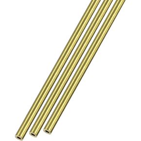 أنبوب نحاسي METALLIXITY (2 مم OD × 0.5 مم جدار T × 200 مم طول) 3 قطع، أنابيب مستقيمة - للتأثيث المنزلي، والآلات، والحرف اليدوية اليدوية