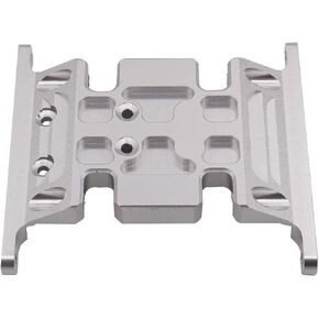 Treehobby Aluminum Alloy Gearbox Base Center Frame Brace Transmission Skid Plate for Axial SCX10 1/10 RC Rock Crawler Car Upgrade Parts(Silver)
