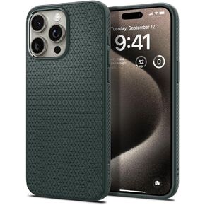 Spigen Liquid Air Designed for iPhone 15 Pro Max Case (2023) [Military-Grade Protection] - Matte Black