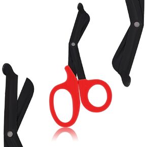 Heavy Duty Fluoride Coated Nurse Doctor Medical Paramedic Trauma Shears Scissors 7.25" (ODONTOMED2011) (Orange)