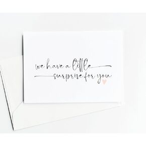 Pregnancy Reveal for Grandparents to be, Baby Announcements Gifts for Family, We're Having a Baby Cards, Little Surprise