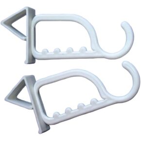 Dependable Industries inc. Essentials Over-The-Door Hanger Hook Set – 2-Pack of 7 in., Plastic Hangers & White Over-The-Door Hooks – Over-Door Hooks for Hanging Clothes & Towels Laundry