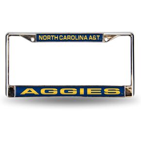 Rico Industries NCAA North Carolina A&T Aggies Standard Chrome Laser License Frame 12" x 6"