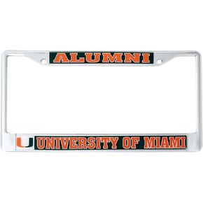 Desert Cactus University of Miami Hurricanes Metal License Plate Frame for Front or Back of Car Officially Licensed (Alumni) C