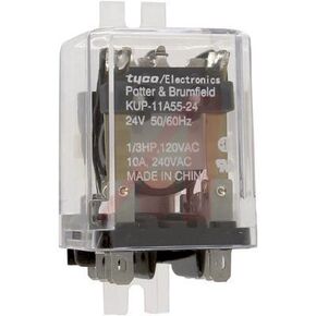 TE CONNECTIVITY/POTTER & BRUMFIELD KUP-11A55-24 Power Relay, DPDT, 24VAC, 10A, Bracket
