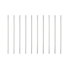 Rebower 304 قضيب مستدير صلب من الفولاذ المقاوم للصدأ، [للانجراف اللكمات عمود مختلف DIY نموذج طائرة نموذج سفينة نموذج سيارات] - 2 مم × 100 مم / لون فضي / 20 قطعة