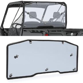 Kojem Rear Windshield Compatible with 2016-2023 Can-Am Defender HD 5 HD 8 HD 10 MAX Smoke Back Wind Shelter Rear Panel Windscreen (See Detailed Adaptation List)