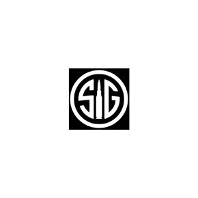 SIG Round Decal Sticker for Cars, Trucks, Windows, Walls, Laptops 4 inch (BLACK)