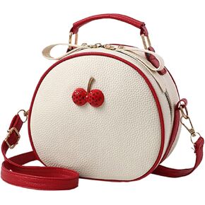 OFFSCH 1Pc Xiaoxiangfeng portable handbag Tape girl Messenger cherry Miss wild PU crossbody bags strap Accessories wallets for teen girls Crossbody Shoulder Bag Lady bags
