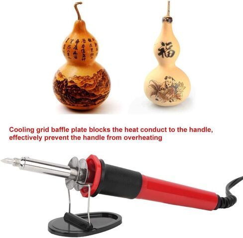 Wood Burning Kit, 7PCS Electric Micro Pyrography Pen Engraving Pen Mini Diy Engraving Tool Kit for Wood Soldering Pyrograph Tool Set(US) in Saudi Arabia