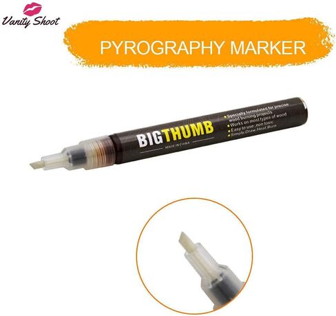 Vanity Shoot Wood Burning Pen Marker Set, Pyrography Wood Burning Marker Pen KIT for DIY, Easy, Safe, Wood Burning Kit, Bullet Tip Chemical Scorch Marker Pen Set, Bonus Draft Pencil. in Saudi Arabia