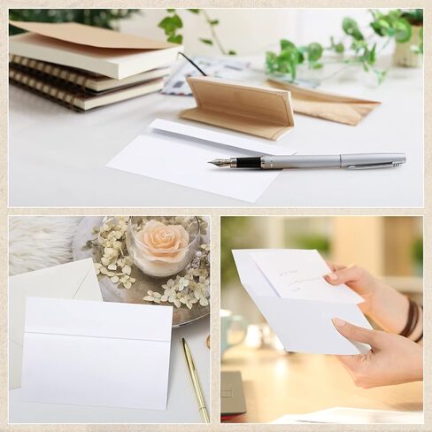 Yahenda 300 Pack A7 Envelopes Bulk Self Adhesive Kraft Paper Invitation Envelopes for Christmas Valentine Wedding Bridal Shower Birthday Party Greeting Cards, 5 x 7 Inch(Gold) in Saudi Arabia