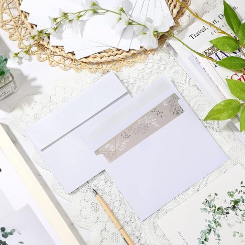 Yahenda 300 Pack A7 Envelopes Bulk Self Adhesive Kraft Paper Invitation Envelopes for Christmas Valentine Wedding Bridal Shower Birthday Party Greeting Cards, 5 x 7 Inch(Gold) in Saudi Arabia