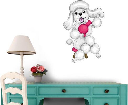 ملصقات جدارية قابلة للتقشير واللصق من Wallmonkeys FOT-24969323-30 WM172930 Poodle Grooming (ارتفاع 76.2 سم × عرض 50.8 سم)، متوسط-كبير in Kuwait