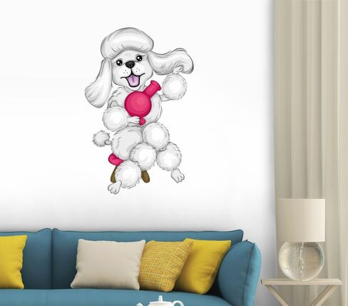 ملصقات جدارية قابلة للتقشير واللصق من Wallmonkeys FOT-24969323-30 WM172930 Poodle Grooming (ارتفاع 76.2 سم × عرض 50.8 سم)، متوسط-كبير in Kuwait