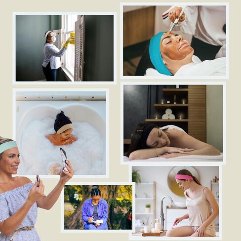 عصابات رأس للنساء - 10 قطع عصابات رأس رياضية مضادة للانزلاق، عصابات شعر مرنة ناعمة لصالة الألعاب الرياضية واليوجا والجري والمكياج in Saudi Arabia
