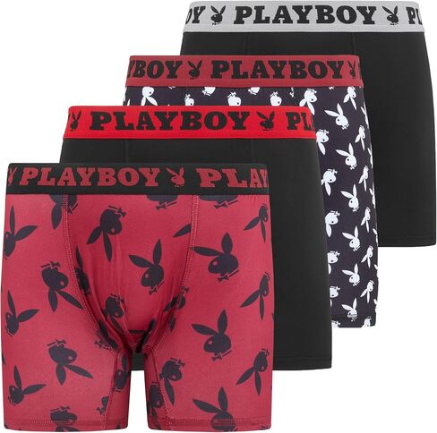 Playboy Mens Underwear 4 Pack Boxers for Men Gifts for Men Boxer Briefs in Saudi Arabia