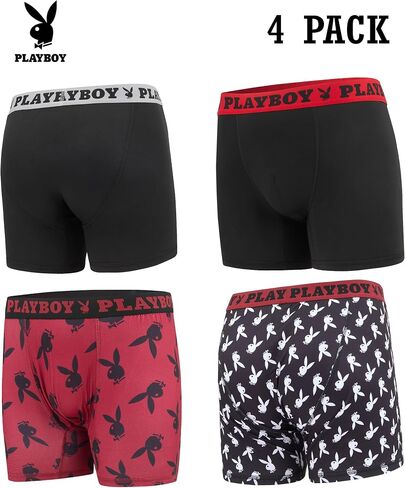 Playboy Mens Underwear 4 Pack Boxers for Men Gifts for Men Boxer Briefs in Saudi Arabia