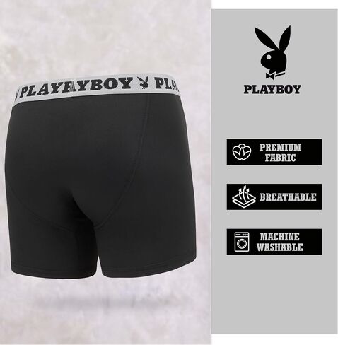 Playboy Mens Underwear 4 Pack Boxers for Men Gifts for Men Boxer Briefs in Saudi Arabia