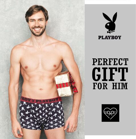Playboy Mens Underwear 4 Pack Boxers for Men Gifts for Men Boxer Briefs in Saudi Arabia
