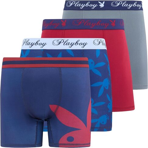 Playboy Mens Underwear 4 Pack Boxers for Men Gifts for Men Boxer Briefs in Saudi Arabia