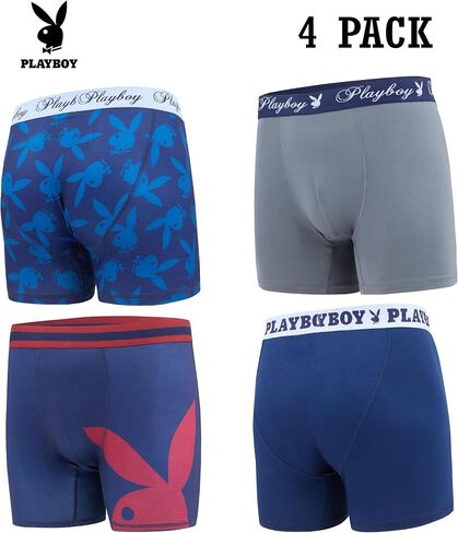 Playboy Mens Underwear 4 Pack Boxers for Men Gifts for Men Boxer Briefs in Saudi Arabia