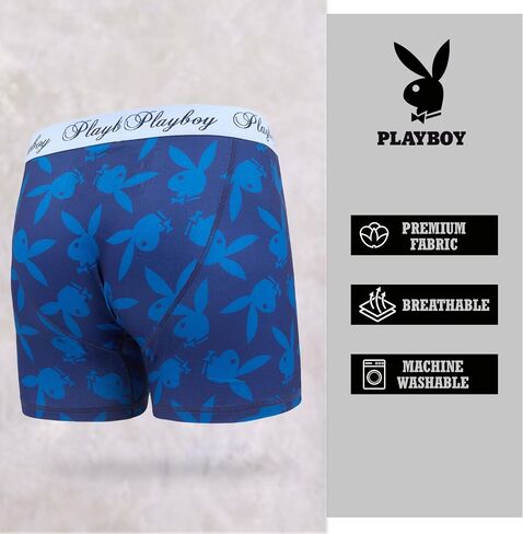 Playboy Mens Underwear 4 Pack Boxers for Men Gifts for Men Boxer Briefs in Saudi Arabia