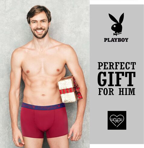 Playboy Mens Underwear 4 Pack Boxers for Men Gifts for Men Boxer Briefs in Saudi Arabia