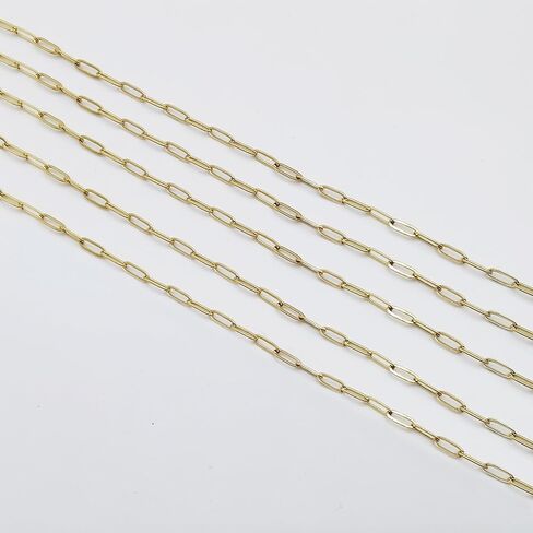 33 Feet Stainless Steel Paperclip Chains Roll Gold Plated Bulk Necklace Bracelet Chain Spool for Jewelry Making in Saudi Arabia