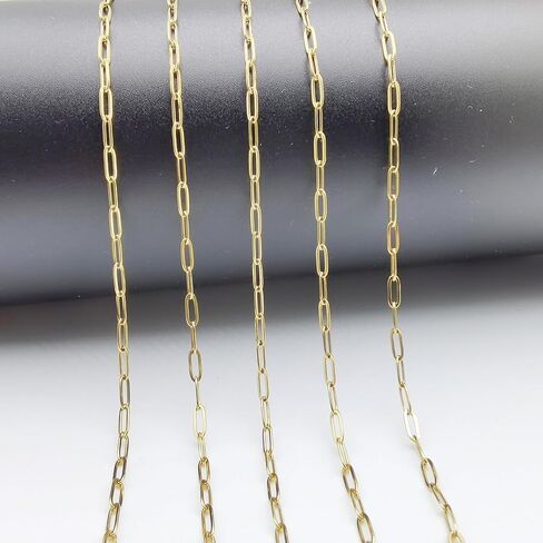 33 Feet Stainless Steel Paperclip Chains Roll Gold Plated Bulk Necklace Bracelet Chain Spool for Jewelry Making in Saudi Arabia