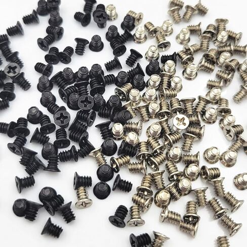 100 قطعة فضية مع 100 قطعة أسود 6 #32x5 حافظة كمبيوتر 3.5 بوصة HDD مسامير مسطحة الرأس فيليبس محرك الأقراص الصلبة in Kuwait