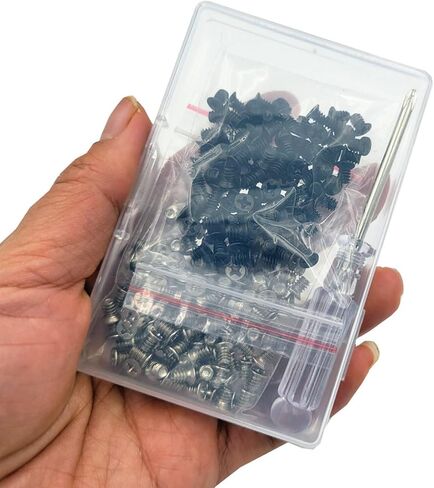 100 قطعة فضية مع 100 قطعة أسود 6 #32x5 حافظة كمبيوتر 3.5 بوصة HDD مسامير مسطحة الرأس فيليبس محرك الأقراص الصلبة in Kuwait