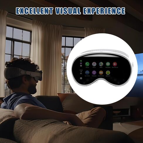 حافظة واقية لجهاز Apple Vision Pro - متوافقة بنسبة 100% مع Vision Pro - مادة TPU الشفافة الناعمة تحمي مجموعة الواقع الافتراضي الخاصة بك بأناقة| مضاد للخدش، مقاوم للغبار، مضاد للسقوط in Saudi Arabia