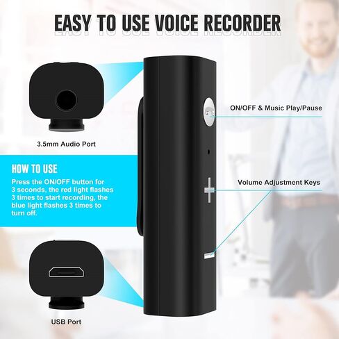 Voice Recorder 32GB, Digital Voice Recorder with Playback Rechargeable with 750 Hours Recording Capacity Noise Reduction Audio Recording Device for Lectures,Meeting,Interview,Class in Saudi Arabia