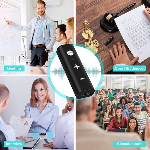 Voice Recorder 32GB, Digital Voice Recorder with Playback Rechargeable with 750 Hours Recording Capacity Noise Reduction Audio Recording Device for Lectures,Meeting,Interview,Class in Saudi Arabia