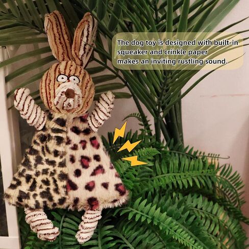 SINMORA 3PCS Crinklea Paper Animal Series Dog Toys Velvet Puppy Squeky Toys Dog Chew Toys Clean Teeth Designed for Puppy Small Medium Dogs in Saudi Arabia