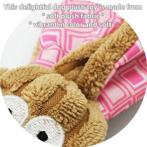 SINMORA 3PCS Crinklea Paper Animal Series Dog Toys Velvet Puppy Squeky Toys Dog Chew Toys Clean Teeth Designed for Puppy Small Medium Dogs in Saudi Arabia