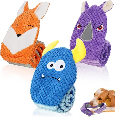 Puzzle Dog Toys for Aggressive Chewers, Tug of War Dog Toys for Large Dogs, No Stuffing Dog Toys to Keep Them Busy, Crinkle Squeaky Dog Toys for Boredom, Dog Chew Toys for Small Dogs, Dog Snuffle Toy in Saudi Arabia